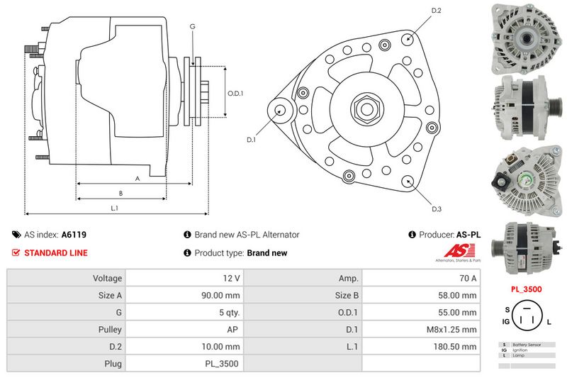 Generaator, AS-PL A6119