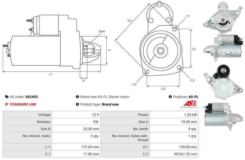 AS-PL S6245S Starter