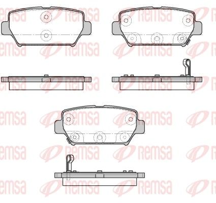 Комплект гальмівних накладок, дискове гальмо, Remsa 1882.02