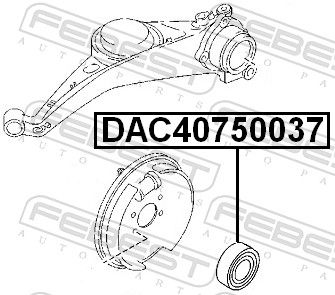 FEBEST DAC40750037 Wheel Bearing