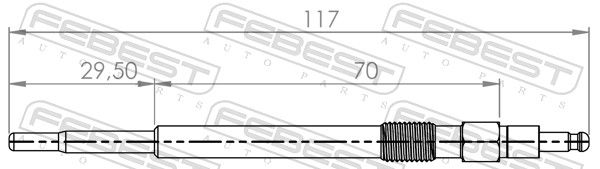 FEBEST 23642-008 Glow Plug