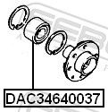 FEBEST DAC34640037 Wheel Bearing