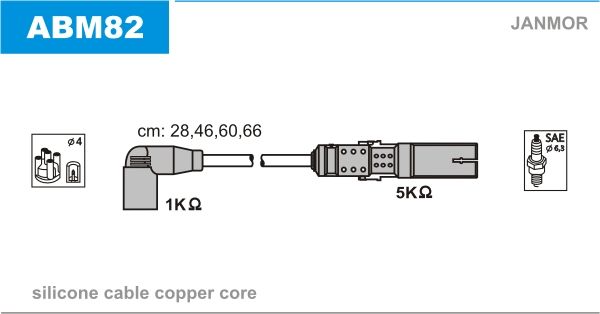 Комплект проводів високої напруги, Janmor ABM82