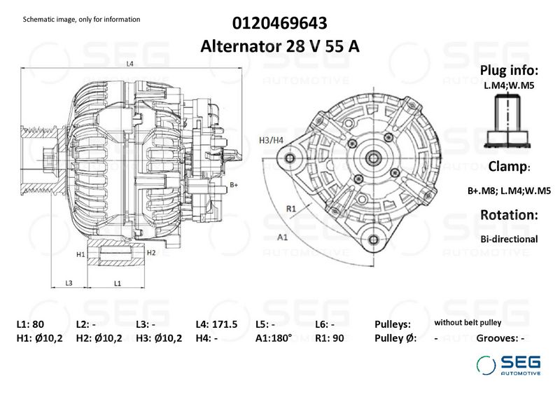 SEG Automotive 0120469643 Alternator