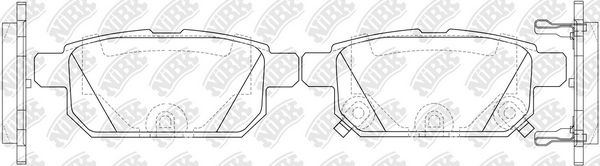 Комплект гальмівних накладок, дискове гальмо, Nibk PN9808
