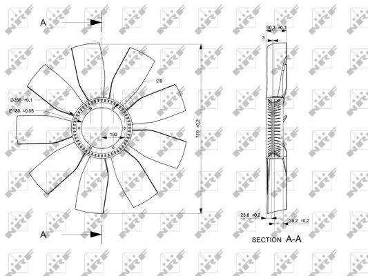 NRF 49814 Fan Wheel, engine cooling