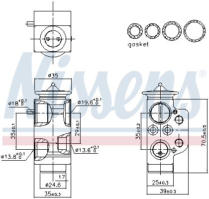 NISSENS 999499 Expansion Valve, air conditioning