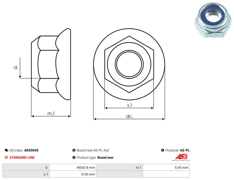 AS-PL ARS9049 Repair Set, alternator