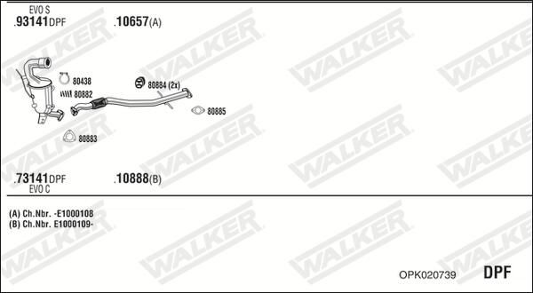 WALKER Išmetimo sistema