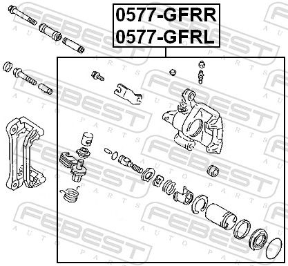 Гальмівний супорт, Febest 0577-GFRL