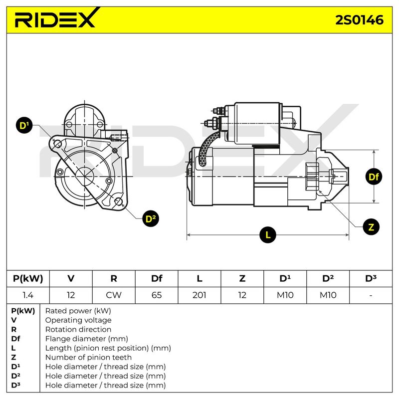 стартер RIDEX