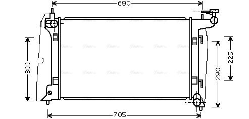 Радіатор, система охолодження двигуна, Ava TO2323