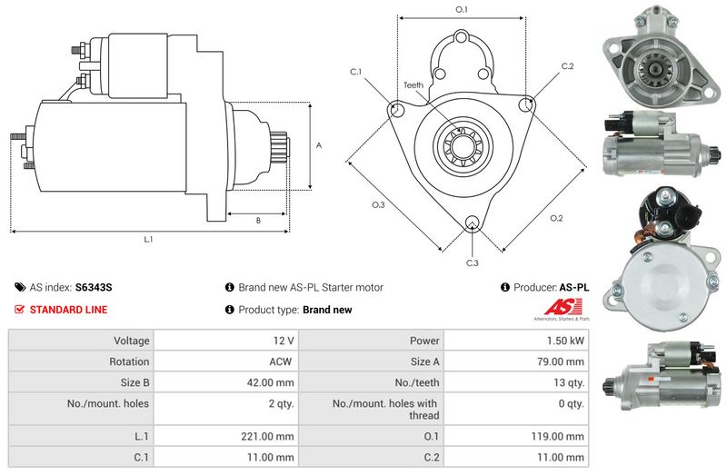 AS-PL S6343S Starter