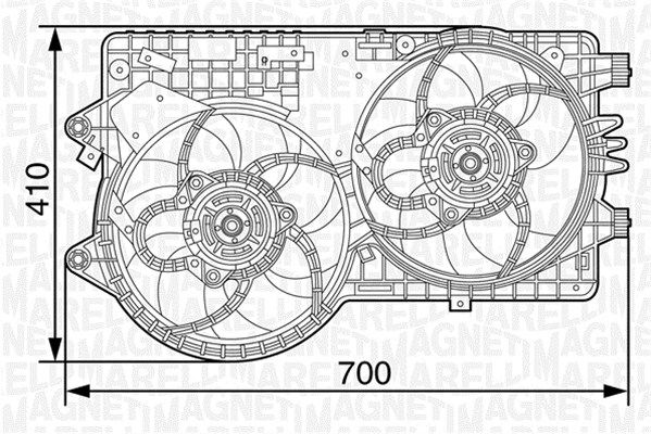 MAGNETI MARELLI ventilátor, motorhűtés 069422453010