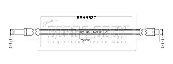Borg & Beck brake hose - BBH6527