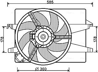 AVA QUALITY COOLING ventilátor, motorhűtés FD7553