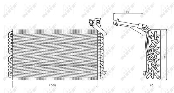 NRF 36136 Evaporator, air conditioning