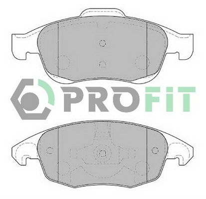 Комплект гальмівних накладок, дискове гальмо, Profit 5000-1971