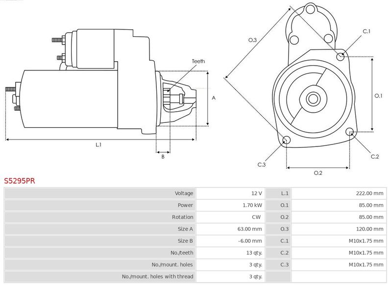 AS-PL S5295PR Starter