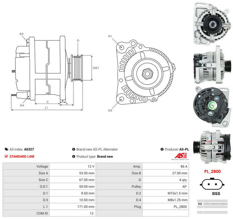 Generaator, AS-PL A0327