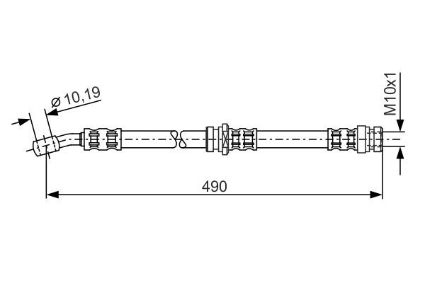 Гальмівний шланг, Bosch 1987476076