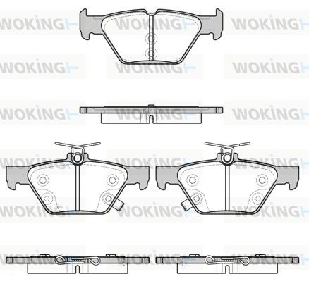 Комплект гальмівних накладок, дискове гальмо, Woking P17383.02