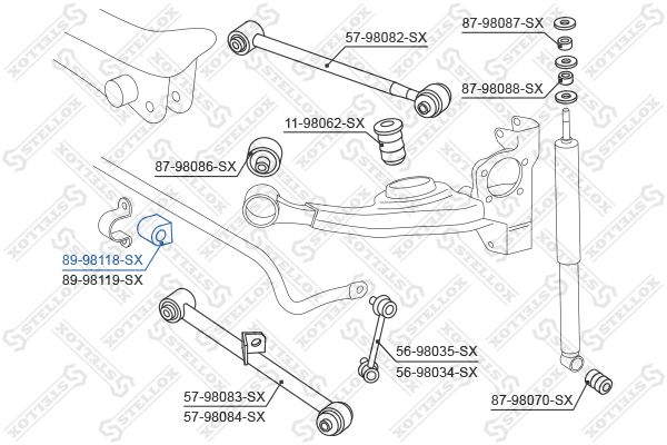 STELLOX 89-98118-SX Mounting, stabiliser bar