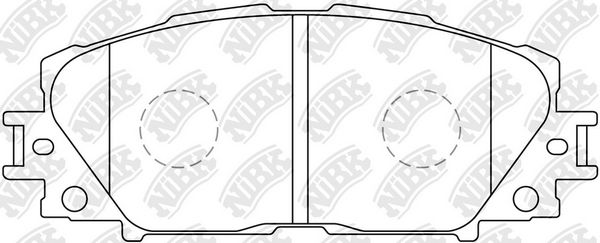 Комплект гальмівних накладок, дискове гальмо, передня вісь, Toyota Prius, Nibk PN1508