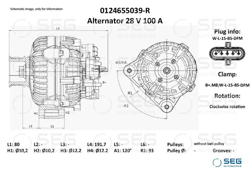 generátor 0124655039-R
