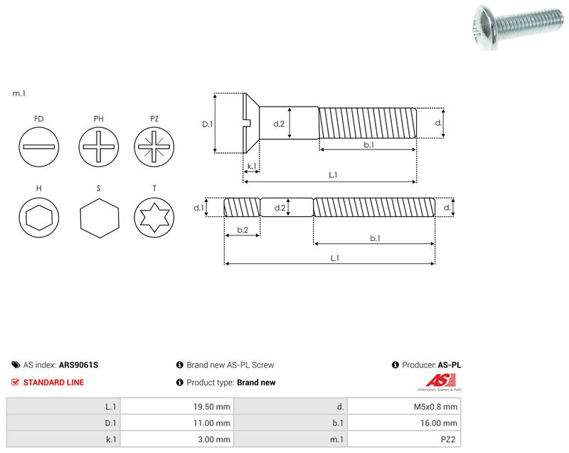 AS-PL ARS9061S Repair Set, alternator