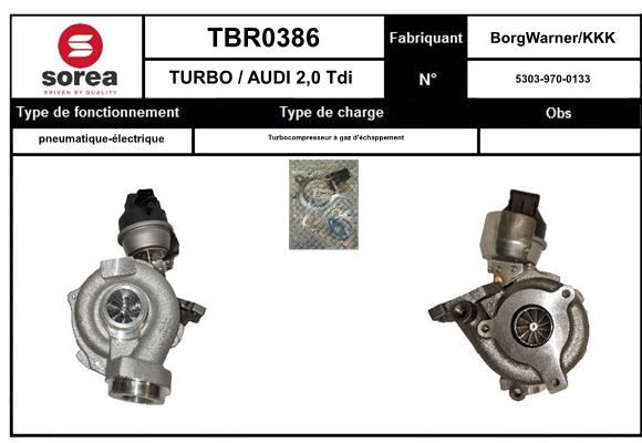 Compresor,sistem de supraalimentare TBR0385 EAI