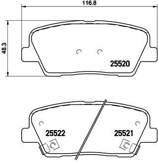 BREMBO fékbetétkészlet, tárcsafék P 30 063