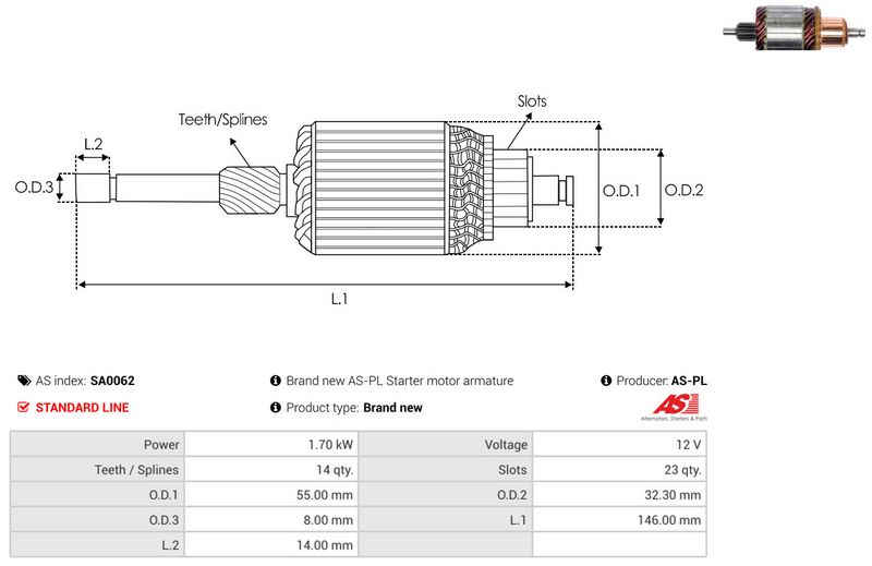 Ankur, starter, AS-PL SA0062