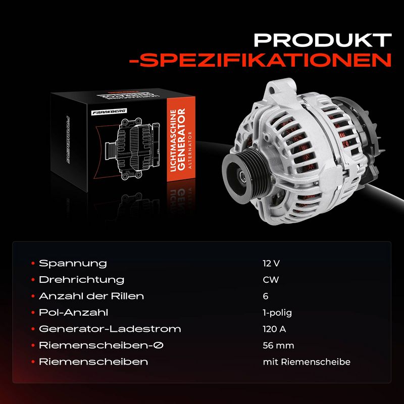 Frankberg 5481FB0001922 Alternator