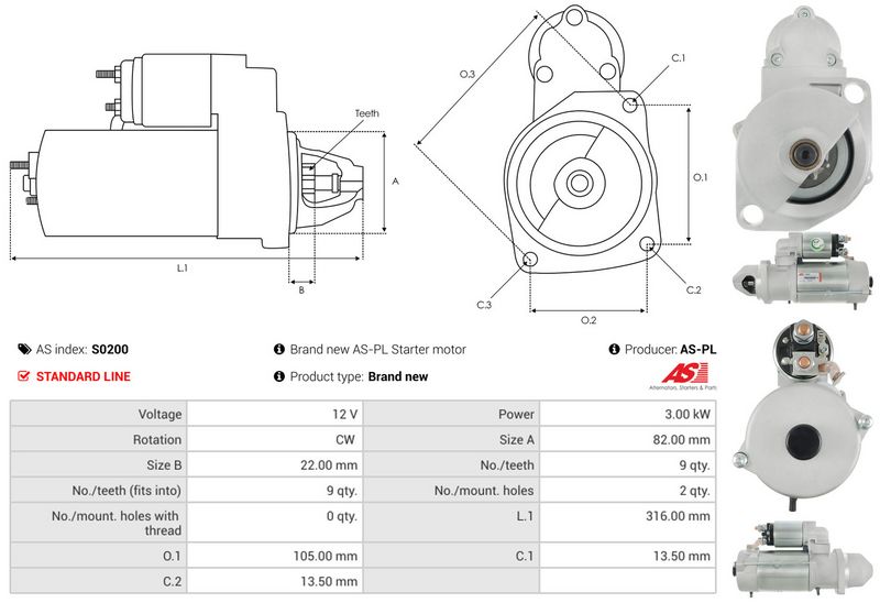 Starter, AS-PL S0200