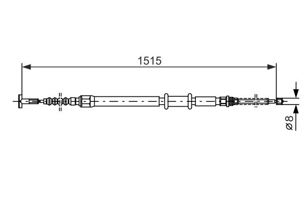 BOSCH Trekkabel, parkeerrem 1 987 477 550