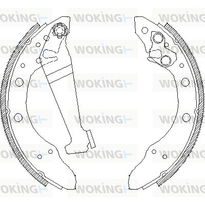 Комплект гальмівних колодок, Woking Z404601