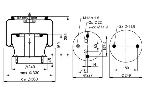 Mech, pneumatické odpružení 1 DF 23 D-1