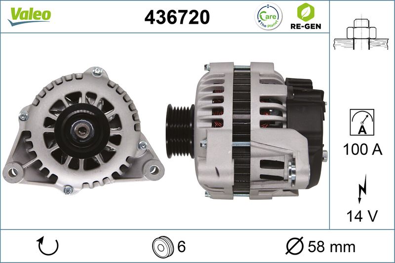 VALEO Dynamo / Alternator 436720