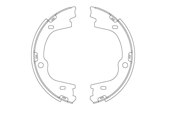 Комплект гальмівних колодок, стоянкове гальмо, Trw GS8003
