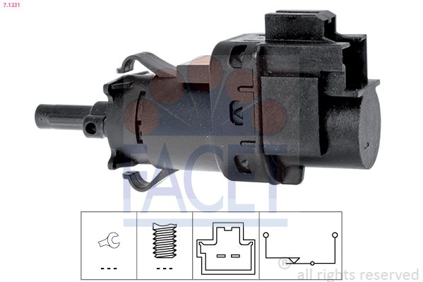 Перемикач стоп-сигналу, механічн., Transit/Fiesta/Volvo 1.0-2.5 i/TDI 01-, Facet 7.1231