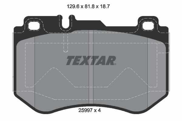 TEXTAR fékbetétkészlet, tárcsafék 2599701