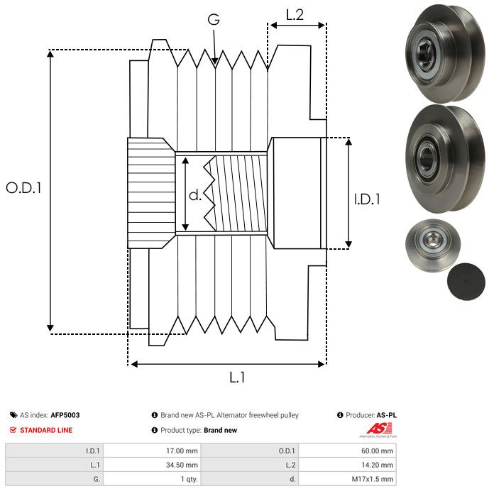 Generaatori vabakäik, AS-PL AFP5003