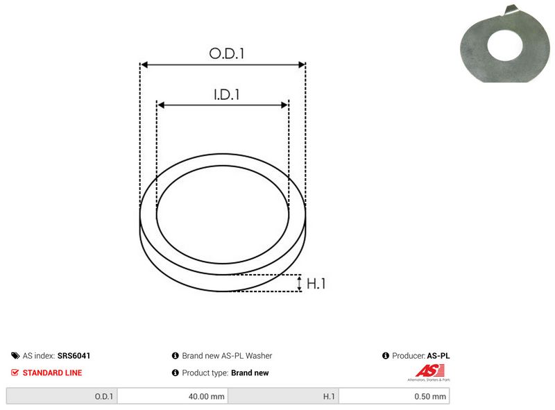 AS-PL SRS6041 Repair Set, alternator