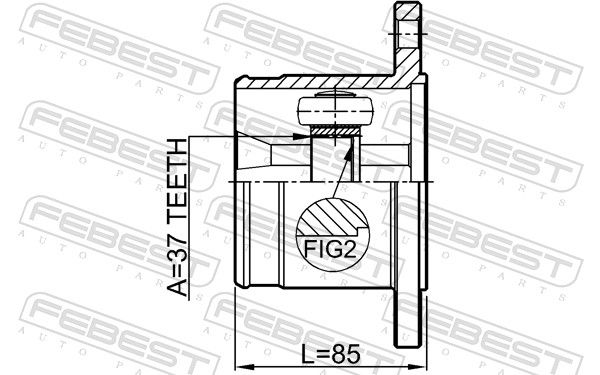 FEBEST 0211-R51R37 Joint Kit, drive shaft