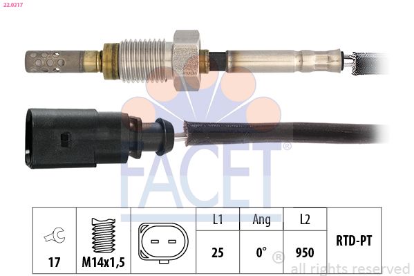 FACET Sensor, uitlaatgastemperatuur 22.0317