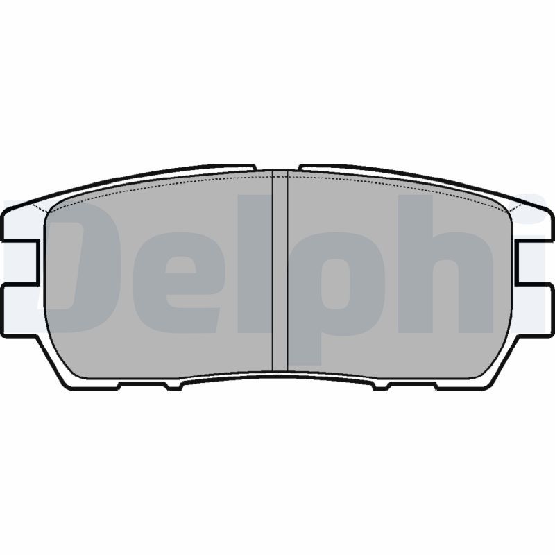 Комплект гальмівних накладок, дискове гальмо, Delphi LP954
