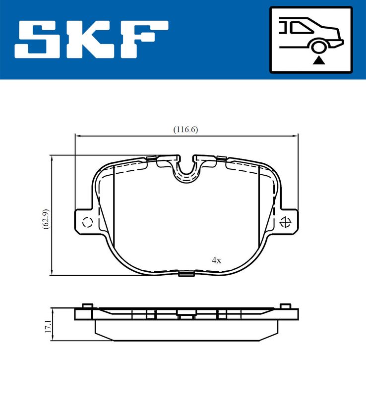 SKF VKBP 90707 Brake Pad Set, disc brake