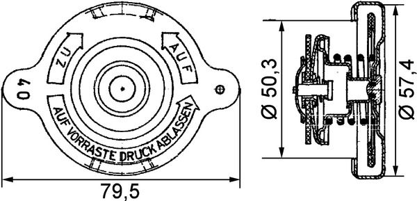 MAHLE CRB 13 000P Cap, radiator