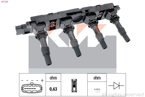 HITACHI 2503810 Котушка запалювання Opel Vectra B/C/Astra G/H 1.8 95-